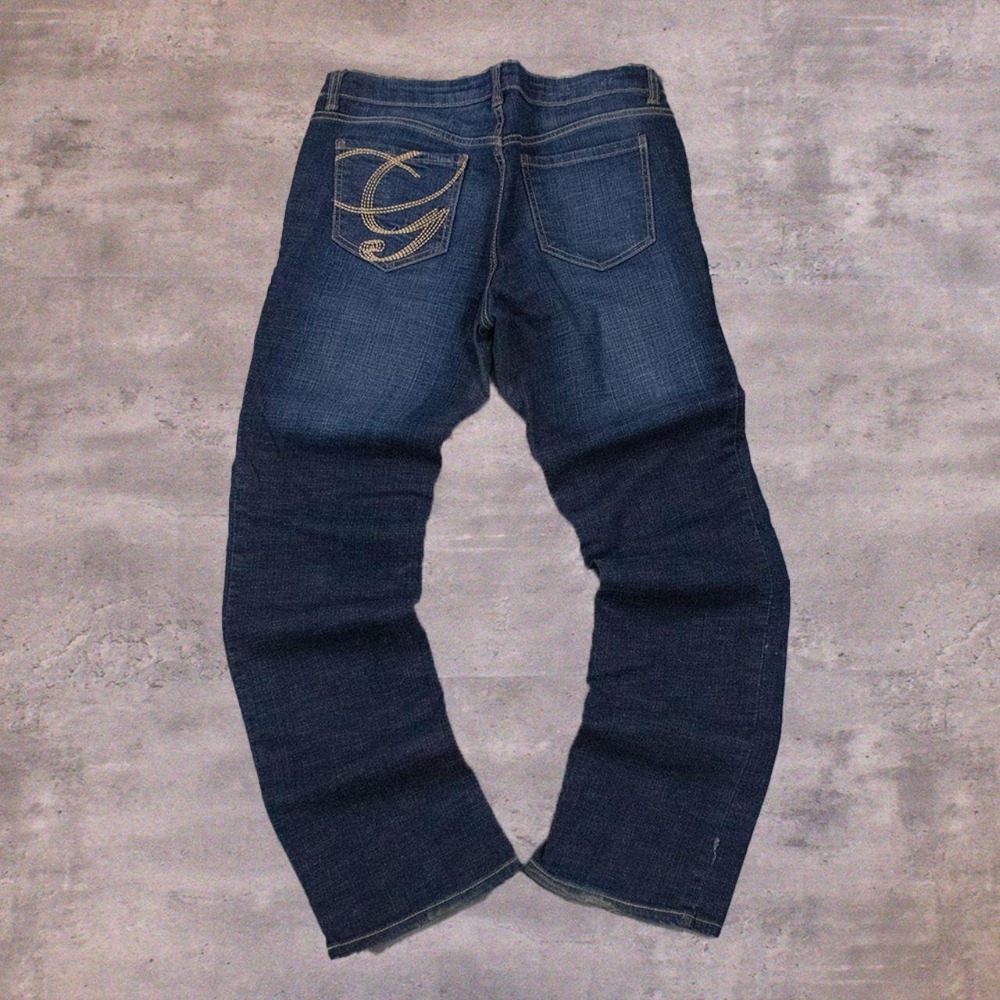 Y2K 2000's 00's G-Unit Embroidery Flair Bootcut Indigo Denim Jean's Pant's